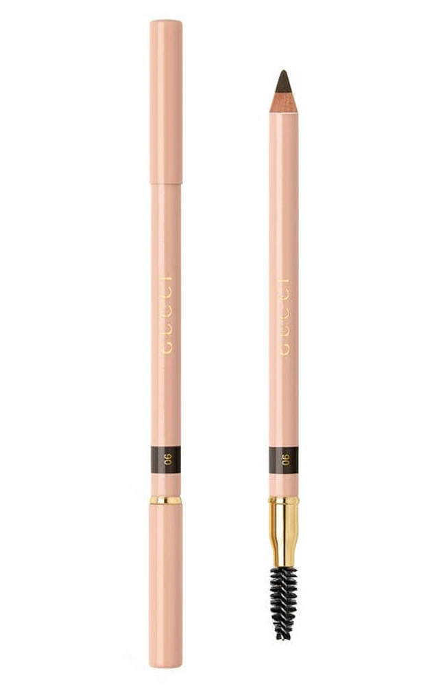 Gucci Crayon Définition Sourcils Powder Eyebrow Pencil in Ebony at Nordstrom