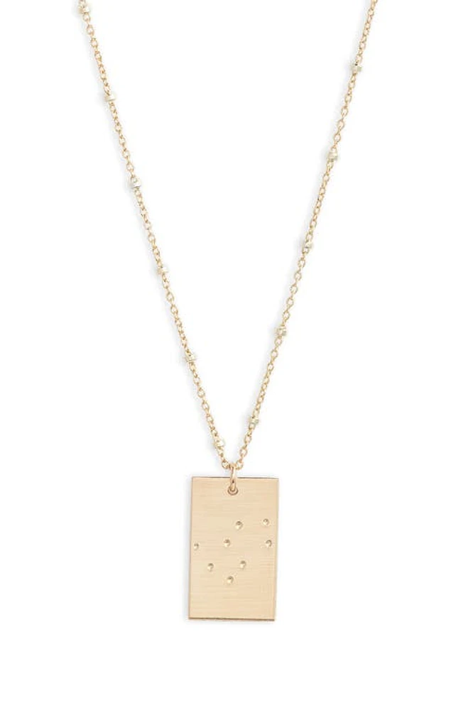 Set & Stones Zodiac Constellation Pendant Necklace in Gold - Gemini at Nordstrom, Size 20