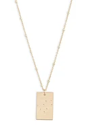 Set & Stones Zodiac Constellation Pendant Necklace in Gold - Gemini at Nordstrom, Size 20