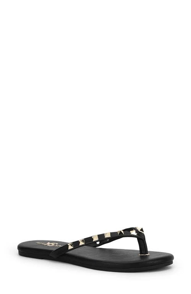 Yosi Samra Rivington Stud Flip Flop Black at Nordstrom,