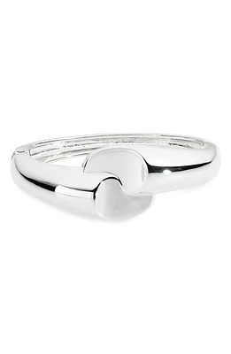 Nordstrom Polished Overlap Hinge Bracelet in Rhodium at Nordstrom