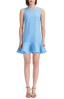 Oscar de la Renta Drop Waist Stretch Wool Blend Minidress Powder Blue at Nordstrom,