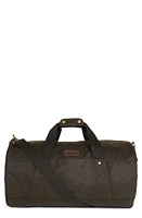 Barbour Explorer Waxed Cotton Canvas Duffle Bag in Olive at Nordstrom