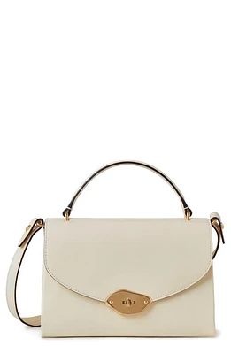 Mulberry Lana High Gloss Leather Top Handle Bag in Eggshell at Nordstrom