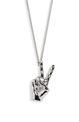 Y/Project Men's Mini Peace Pendant Necklace in Silver at Nordstrom