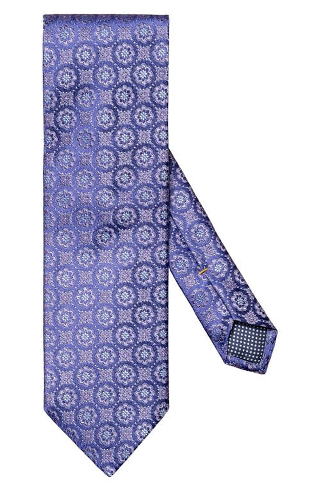 Eton Floral Medallion Silk Tie in Medium at Nordstrom