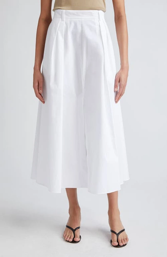 Róhe A-Line Cotton Poplin Skirt White at Nordstrom, Us