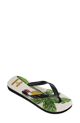 Havaianas Farm Banana Tree Water Resistant Flip Flop Black at Nordstrom,