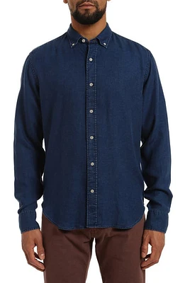 34 Heritage Lyocell Denim Button-Down Shirt Mid Indigo at Nordstrom,