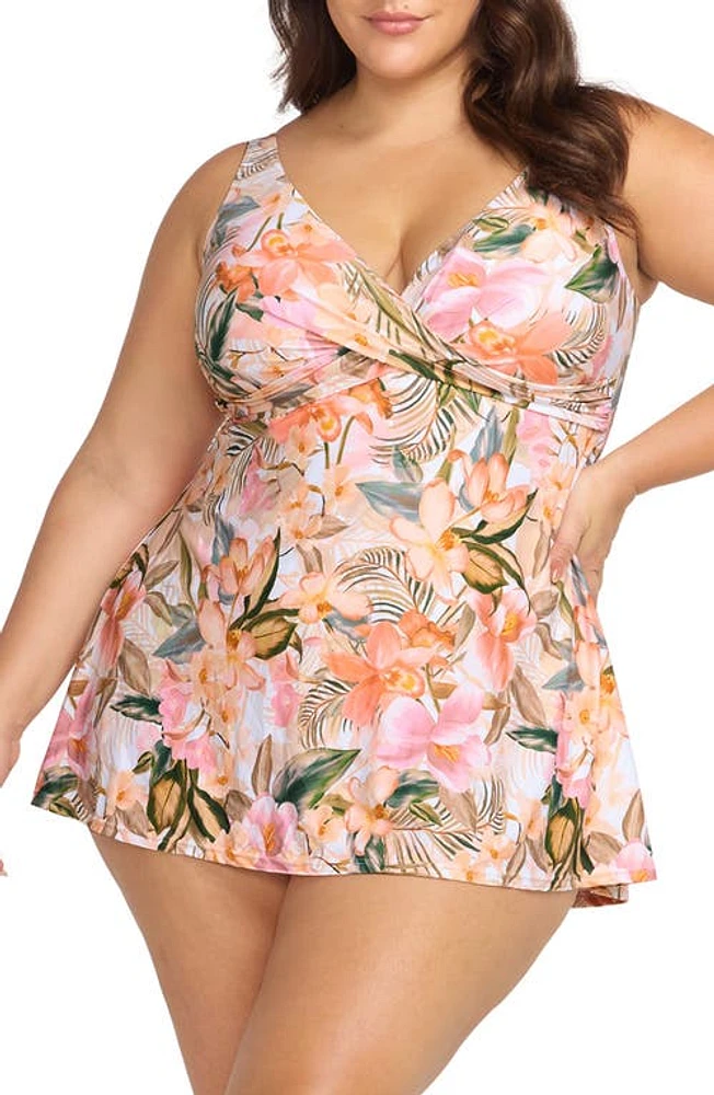 Artesands Titania Delacroix Cross Front Swimdress Natural at Nordstrom, Us