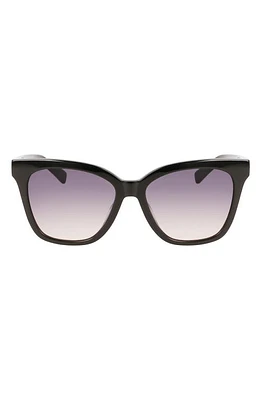 Longchamp Le Pliage 54mm Gradient Rectangle Sunglasses in Black at Nordstrom