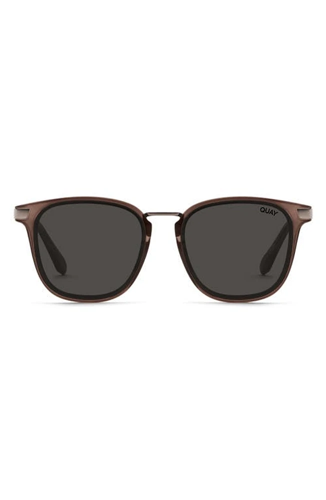 Quay Australia Jackpot Remixed 54mm Polarized Round Sunglasses in Brown/Black at Nordstrom