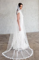 Brides & Hairpins Collette Lace Trim Chapel Veil in Ivory at Nordstrom