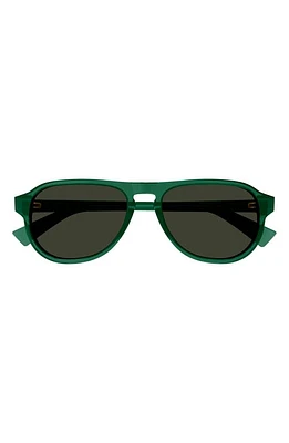 Bottega Veneta 55mm Pilot Sunglasses in Green at Nordstrom