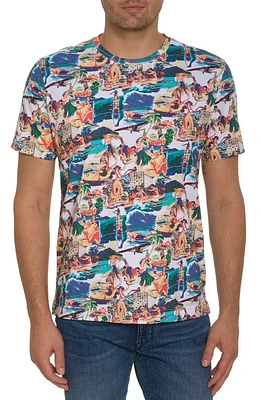 Robert Graham Hawaii Vacation Cotton T-Shirt White Multi at Nordstrom,