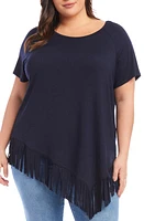 Karen Kane Angled Fringe Top at Nordstrom,