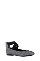 Nina Marissa Cross Strap Flat Black at Nordstrom, M