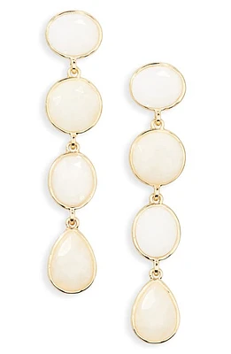 Nordstrom Mixed Stone Linear Drop Earrings in White- Gold at Nordstrom