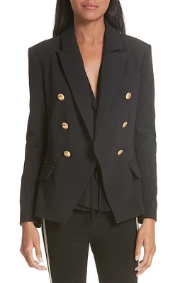 L'AGENCE Kenzie Double Breasted Blazer Black at Nordstrom,