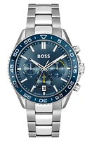 BOSS Runner Chronograph Bracelet Watch, in Blue/silver at Nordstrom