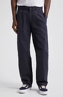 Noah Double Pleat Cotton Herringbone Pants at Nordstrom,