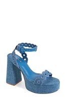 Larroudé Dolly Broderie Platform Sandal Stone at Nordstrom,