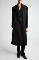 Jil Sander Hammered Disc Longline Coat 001 Black at Nordstrom, Us