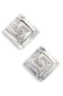 Karine Sultan Square Stud Earrings in Silver at Nordstrom