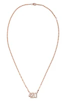 Lana Diamond Number Pendant Necklace in Rose at Nordstrom