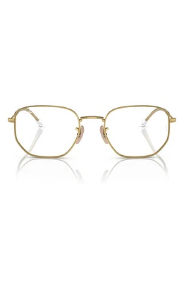 Ray-Ban 51mm Oval Optical Glasses in Gold Flash at Nordstrom