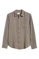 AG Aiden Solid Lyocell Button-Up Shirt at Nordstrom,