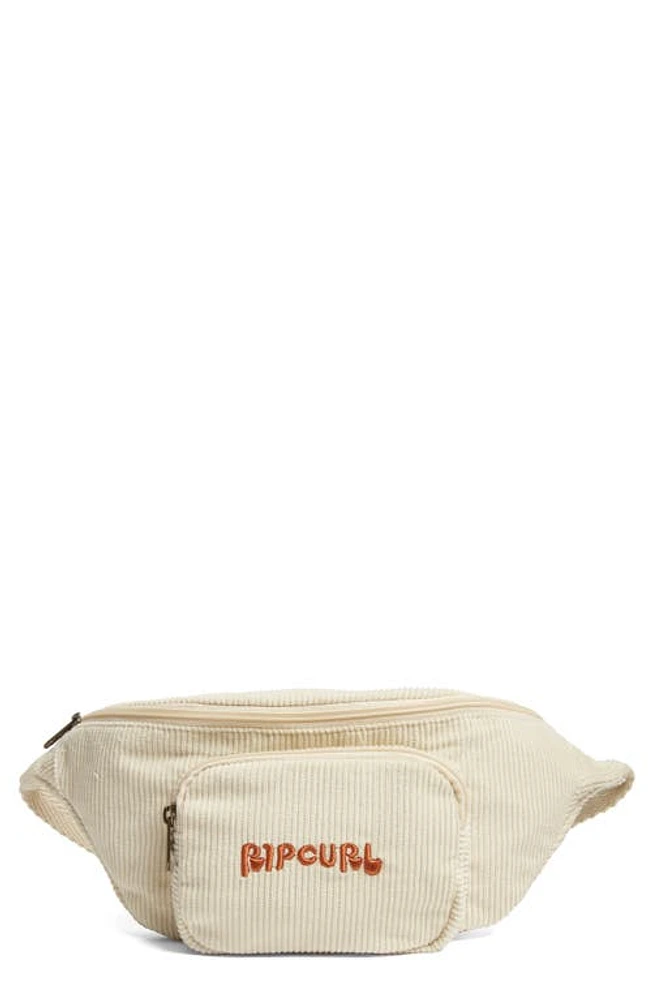 Rip Curl Corduroy Belt Bag in Off White at Nordstrom