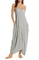 Elan Cover-Up Maxi Dress Black Micro Stripe at Nordstrom,