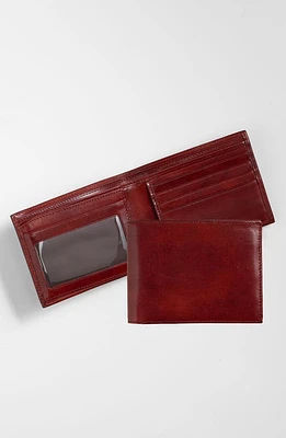 Bosca ID Flap Leather Wallet in Cognac at Nordstrom