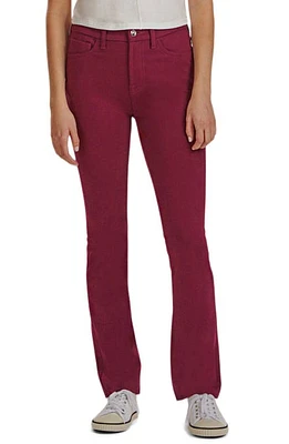 JEN7 by 7 For All Mankind Sateen Slim Straight Leg Jeans in Deep Pomegranate at Nordstrom, Size 0