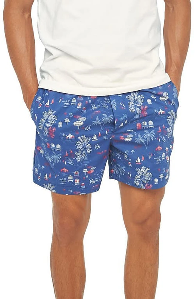 The Lazy Poet Ben St. Tropez Pajama Shorts Blue at Nordstrom,