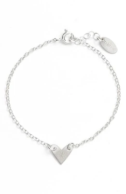 Nashelle Initial Heart Bracelet in Silver-I at Nordstrom