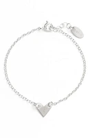 Nashelle Initial Heart Bracelet in Silver-I at Nordstrom