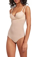 Wolford Tulle Forming Underbust Shaper Thong Bodysuit Beige at Nordstrom, Us