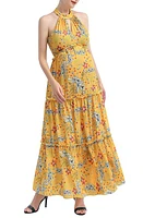 Kimi and Kai Soleil Floral Maternity Maxi Dress Yellow at Nordstrom,