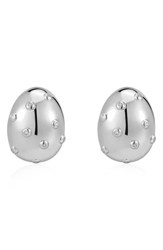 Luv AJ Mini Molten Drop Earrings in Silver at Nordstrom