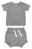 L'Ovedbaby Organic Cotton T-Shirt & Shorts Set in Mist at Nordstrom, Size 9-12M