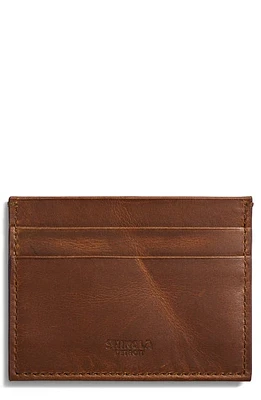 Shinola Navigator Leather Five Pocket Card Case in Medbrown at Nordstrom