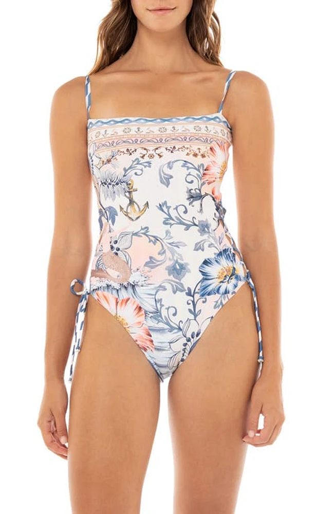 Agua Bendita Mariel Kai Reversible One-Piece Swimsuit in Multicolor at Nordstrom, Size Small