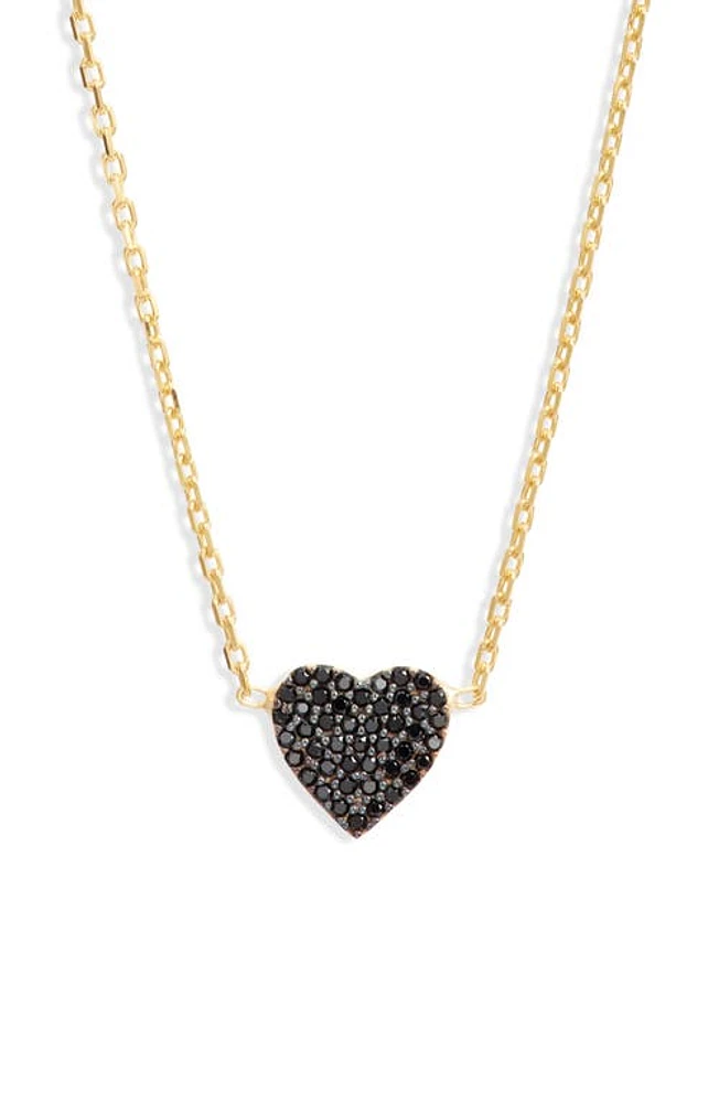 SHYMI Mini Pavé Heart Pendant Necklace in Gold/ at Nordstrom