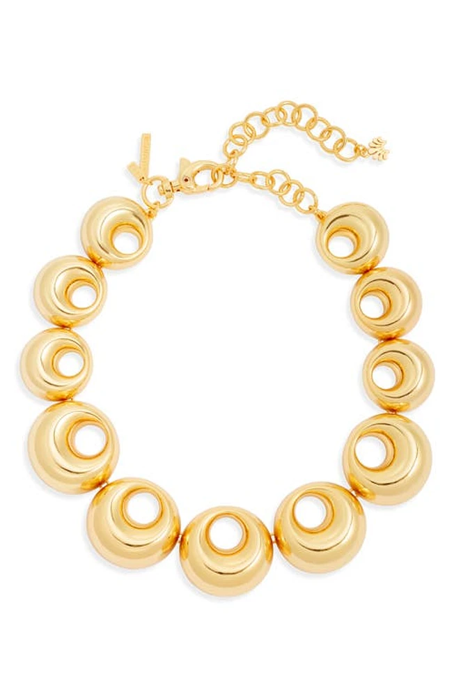 Lele Sadoughi Technicolor Medallion Collar Necklace in Gold at Nordstrom