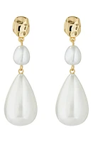 Ted Baker London Inelies Imitation Pearl Drop Earrings in Gold Tone/Pearl at Nordstrom