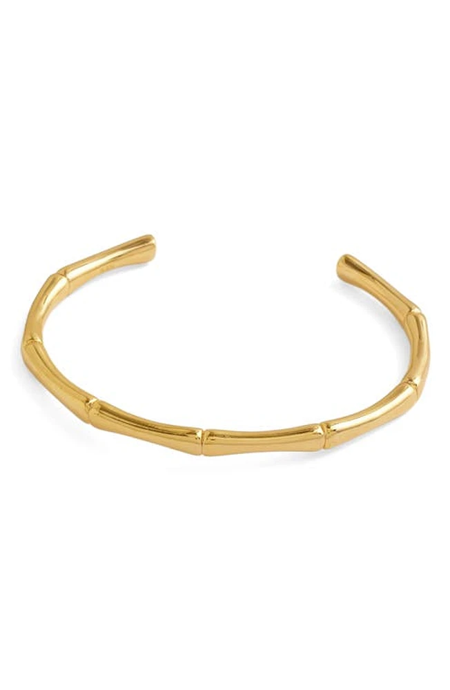 Madewell Demi Fine Bamboo Cuff Bracelet in 14K Gold at Nordstrom