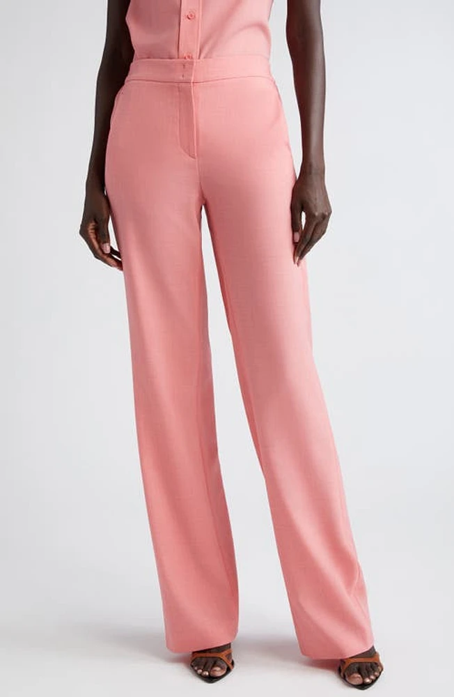 Akris punto Marla Techno Crepe Straight Leg Pants Flamingo at Nordstrom,