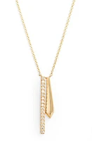 Dana Rebecca Designs Dana Rebecca Reese Brooklyn Knife Edge Diamond Pendant Necklace in Yellow Gold at Nordstrom, Size 18